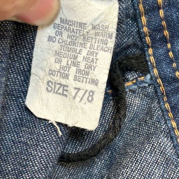 Vintage Claude Women's Back & Mid Slit Midi A-line Denim Skirt Blue Size 7/8 - Picture 3 of 16